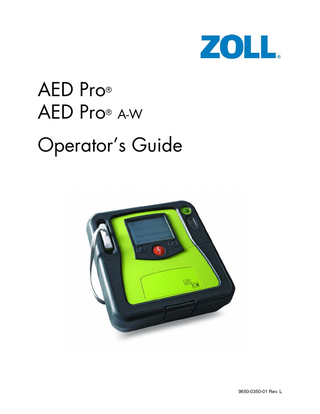 AED Pro and Pro A-W Operators Guide Rev L
