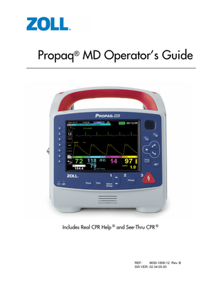 Propaq MD Operators Guide Rev B