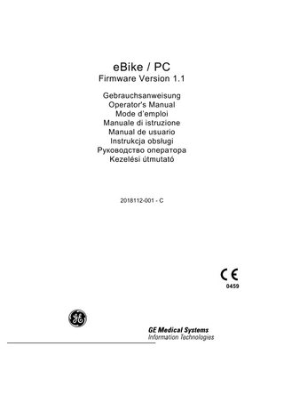 eBike and PC Firmware Version 1.1 Operators Manual
