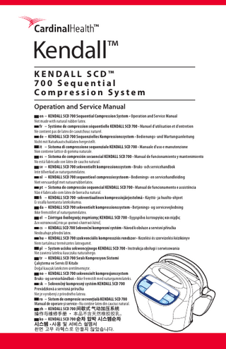 SCD 700 Operation and Service Manual 