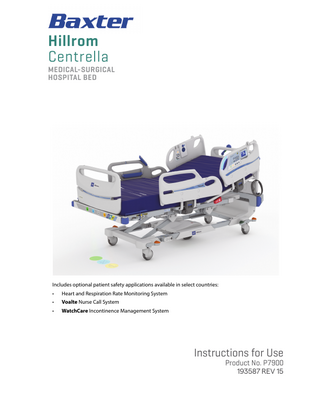 Centrella Medical-Surgical Bed Instructions for Use rev15
