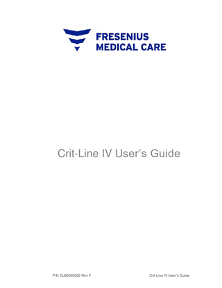 Crit0Line IV User Guide Rev F