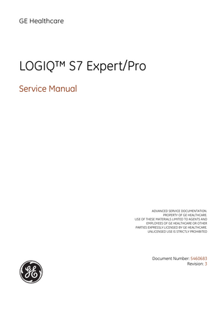 LOGIQ S7 Basic Service Manual Rev 3