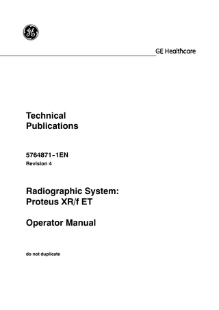 Proteus XR - f ET Operator Manual Rev 4