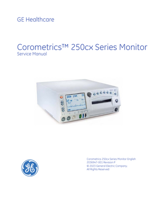 Corometrics 250cx Series Service Manual Rev P