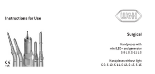 Surgical Handpiece Instructions for Use