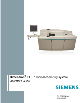 Dimension® EXL™ clinical chemistry system Operators Guide