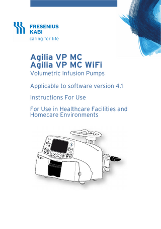 Agilia VP MC Instructions for Use sw ver 4.1