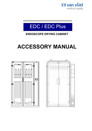 EDC / EDC Plus ENDOSCOPE DRYING CABINET  ACCESSORY MANUAL  