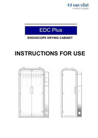 EDC Plus ENDOSCOPE DRYING CABINET  INSTRUCTIONS FOR USE  