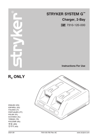 System G Charger , 20Bay Instructions for Use Rev AC
