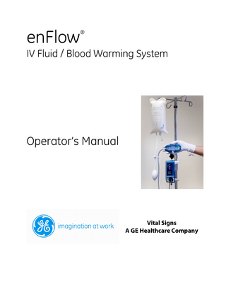 TABLE OF CONTENTS ENFLOW® IV FLUID/BLOOD WARMING SYSTEM DESCRIPTION... 5 INDICATION FOR USE ... 5 CLINICAL AND TRAINING INFORMATION ... 5 WARNINGS ... 6 CAUTIONS... 6 UNPACKING THE ENFLOW IV FLUID/BLOOD WARMING SYSTEM... 8 TO BEGIN OPERATION OF THE ENFLOW IV FLUID/BLOOD WARMING SYSTEM ... 8 ENFLOW CONTROLLER (PRODUCT NO. 980121) INDICATORS AND OPERATION ... 9 ENFLOW WARMER (PRODUCT NO. 980100) INDICATORS AND OPERATION ... 11 CLEANING THE ENFLOW IV FLUID/BLOOD WARMING SYSTEM COMPONENTS ... 13 STORING THE ENFLOW IV FLUID/BLOOD WARMING SYSTEM COMPONENTS ... 14 ENFLOW IV FLUID/BLOOD WARMING SYSTEM OPERATIONAL CHECKLIST ... 15 SERVICING THE ENFLOW IV FLUID/BLOOD WARMING SYSTEM COMPONENTS ... 16 APPENDIX A: TECHNICAL SPECIFICATIONS ... 17 APPENDIX B: GLOSSARY... 19 APPENDIX C: WARMING SYSTEM RESPONSE BY TEMPERATURE ... 20  4400-0024 enFlow Operator’s Manual EN Rev. L 07/09  Page 4 of 20  