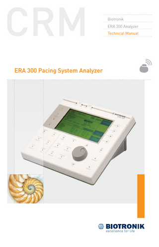 Biotronik ERA 300 Analyzer Technical Manual  ERA 300 Pacing System Analyzer  