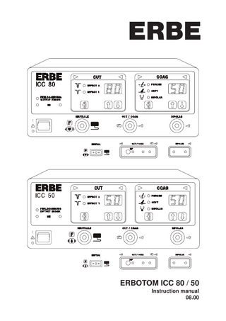 ERBE  ERBOTOM ICC 80 / 50 Instruction manual 08.00  