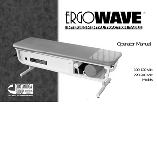 Ergo Wave Traction Table Operator Manual