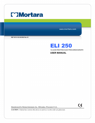 ELI 250 User Manual Rev K1