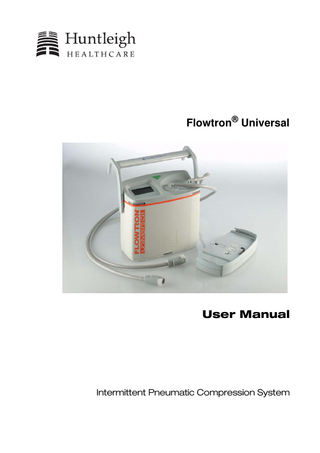 Flowtron® Universal  User Manual  Intermittent Pneumatic Compression System  