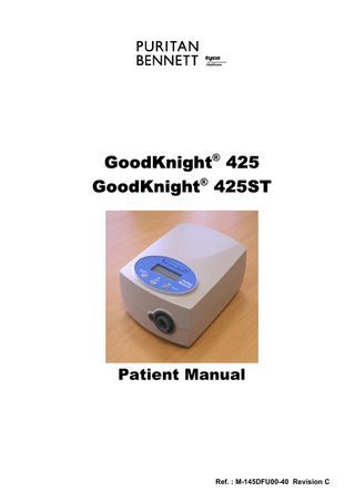 GoodKnight 425 and 425ST Patient Manual