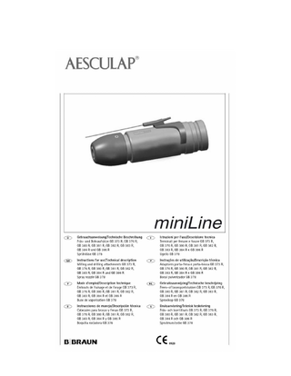 Handpieces, miniLine Instructions for Use