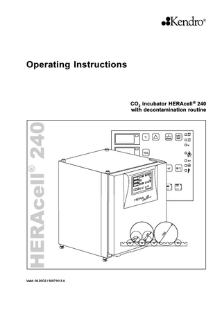 HERAcell 240 Advanced Operating Instructions