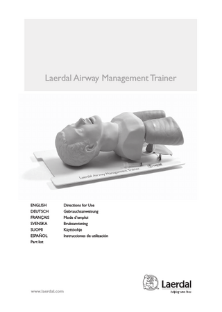Laerdal Airway Management Trainer Directions for Use Rev C