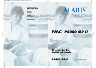 IVAC P6000 Mk II Directions for Use Issue 6