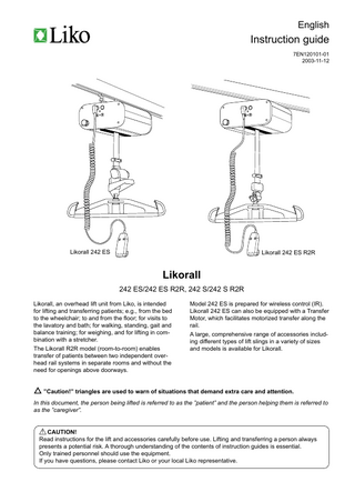 Likorall Model 242 Series Instruction Guide Nov 2003