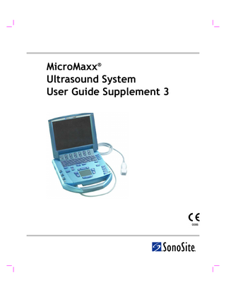 MicroMaxx User Guide Supplement 3 P09042-01B