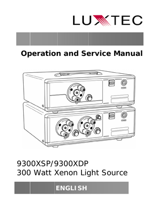 9300XSP and 9300XDP Operation and Service Manual Feb 2002