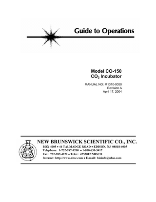CO-150 Guide to Operations Rev A April 2004