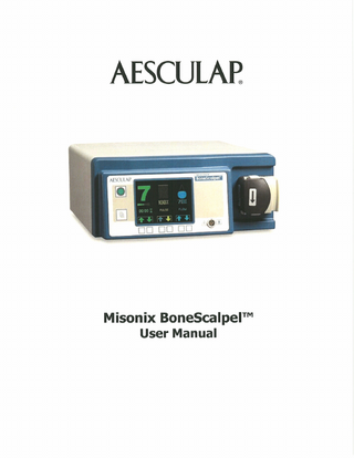 Misonix BoneScalpel User Manual