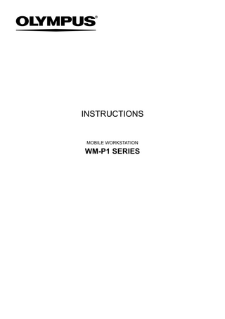 INSTRUCTIONS  MOBILE WORKSTATION  WM-P1 SERIES  