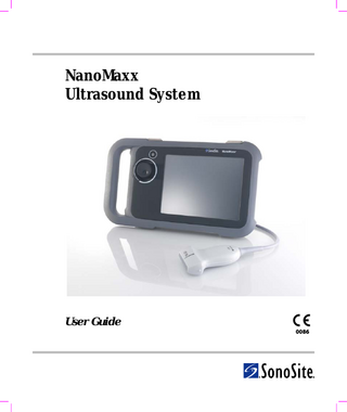 NanoMaxx Ultrasound System  User Guide  c 0086  