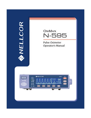 N-595 Pulse Oximeter Operator’s Manual  