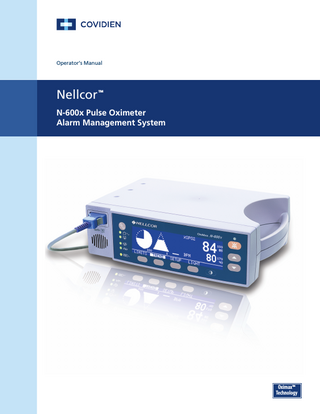 OxiMax N-600x Pulse Oximeter Alarm Management System Operators Manual Rev A