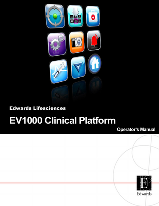 EV1000 Clinical Platform Operator’s Manual Ver 1.10 Oct 2016