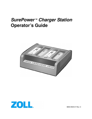 SurePower Charger Station Operators Guide Rev C April 2015