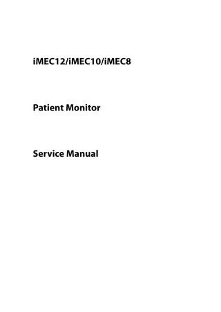 iMEC 12, 10, 8 Service Manual ver 4.0 July 2013