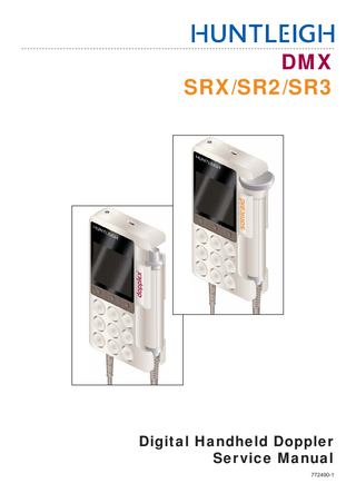 DMX SRX/SR2/SR3  Digital Handheld Doppler Service Manual 772490-1  