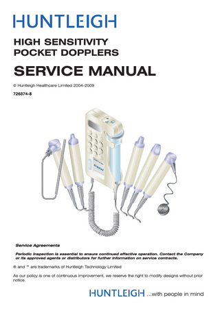Pocket Dopplers Service Manual 