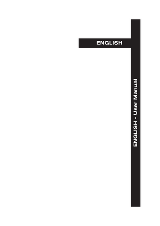 ENGLISH - User Manual  ENGLISH  