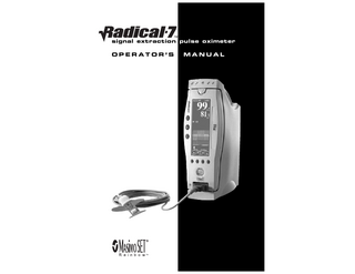 signal extraction pulse oximeter OPERATOR’S  MANUAL  