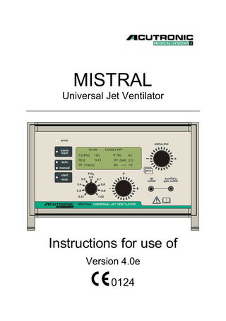 MISTRAL Instructions for Use Ver 4.0e