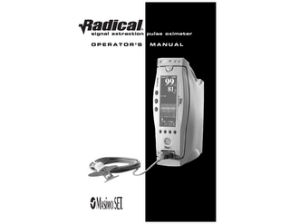 signal extraction pulse oximeter OPERATOR’S  MANUAL  