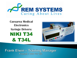 Caesarea Medical Electronics Syringe Drivers:  NIKI T34 & T34L  
