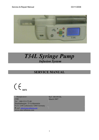 NIKI T34L Service Manual March 2007