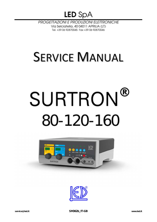 SURTRON 80-120-160 Service Manual Edition June 2011