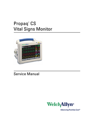 Propaq CS Vital Signs Monitor ®  Service Manual  