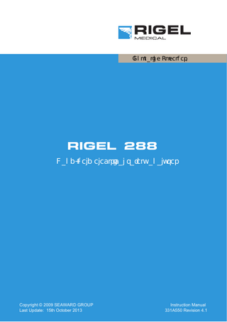 Rigel 288 Instruction Manual Issue 4.1