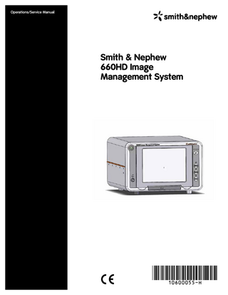 660HD Image Management System Operations Service Manual Rev H